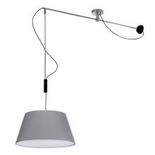 Malaga lampa sufitowa 1x60W E27 230V Z SZARYM ABAZUREM